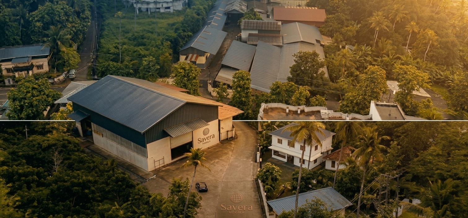 Aerial view of the Savera unit in Kollam, Kerala.